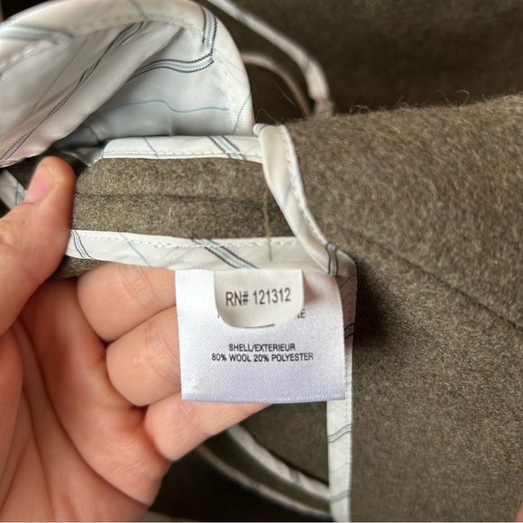 Olive Wool Military Blazer/Coat - Picture 5 of 6